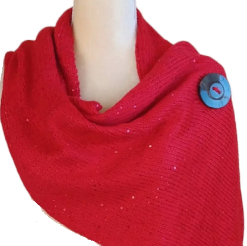 The "Riverton Wrap" Sequin Versatile Wool Shawl/Wrap